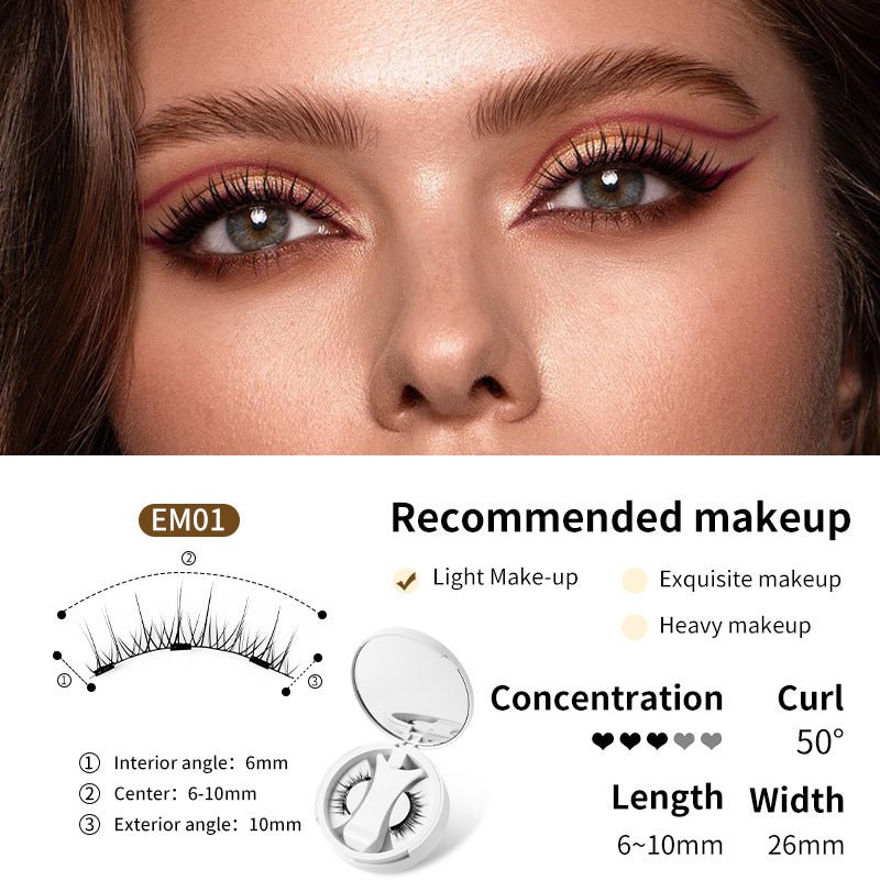 Magnetic False Eyelashes Set with Applicator - Serene