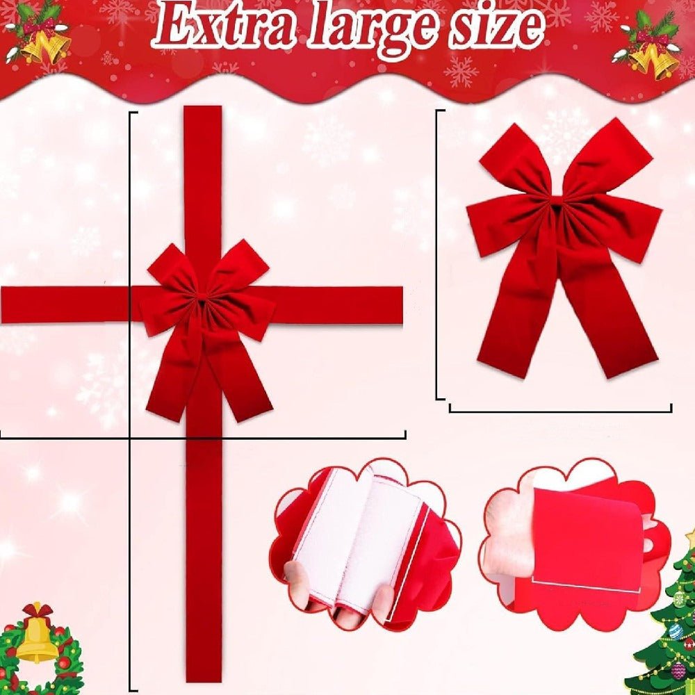 Christmas Door Hanging Bow Ribbon - Serene