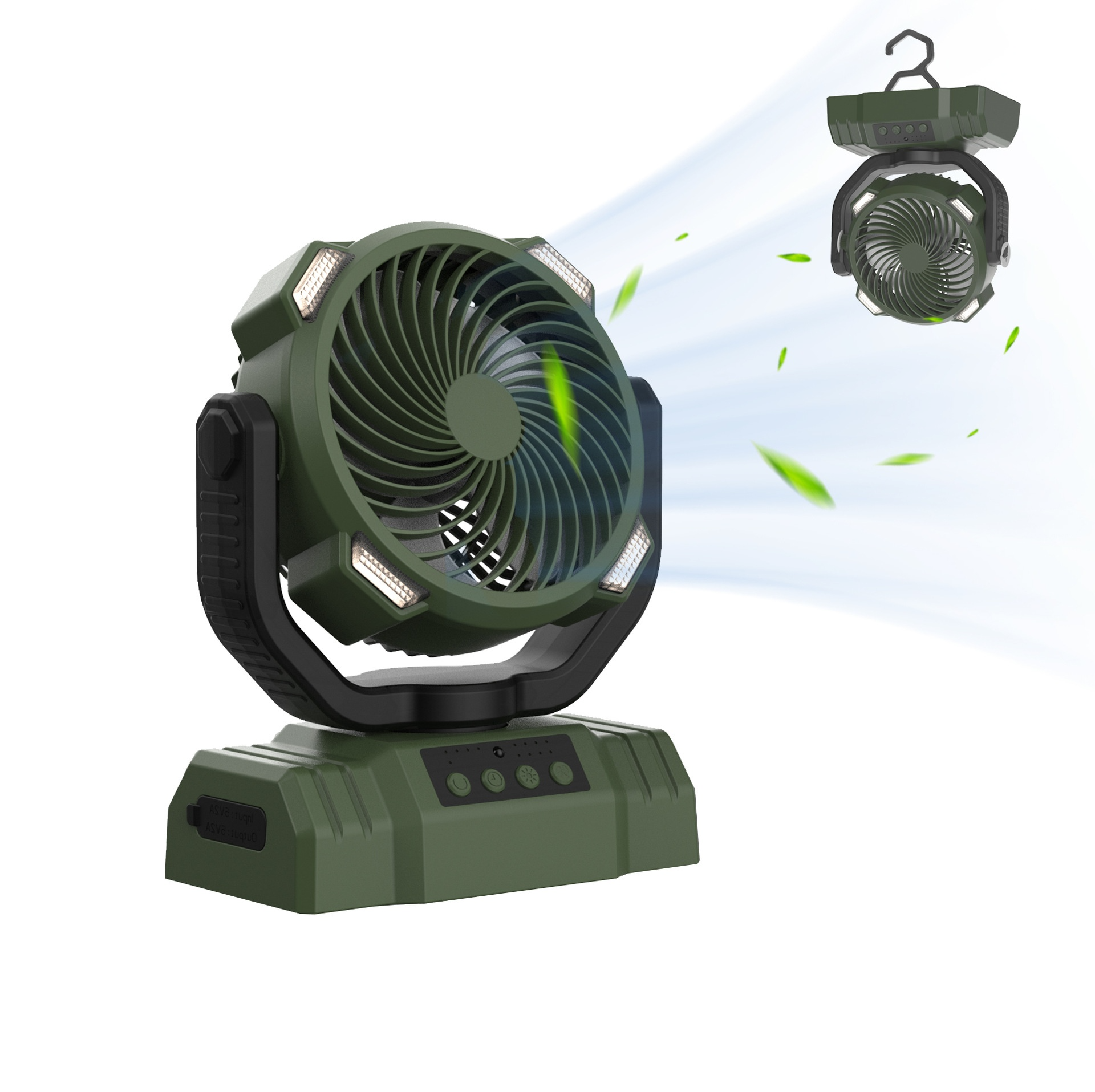 Outdoor Household Power Bank LED Light Camping Fan - Serene