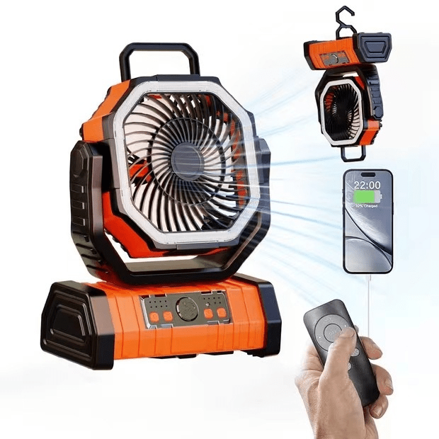 Outdoor Household Power Bank LED Light Camping Fan - Serene