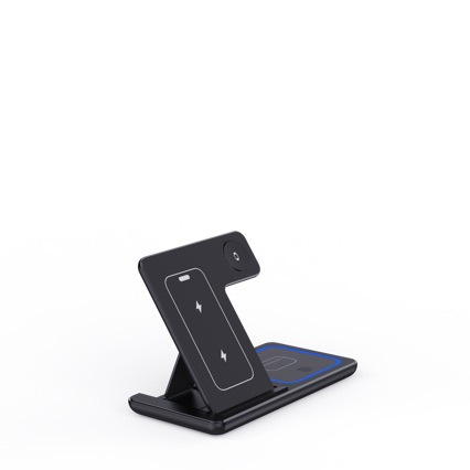 3 In 1 LED Fast Wireless Charger Stand Foldable Charging Station - Serene