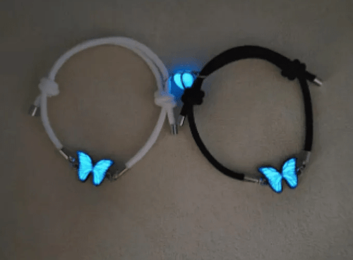 Blue Luminous Smart Butterfly Necklace - Serene