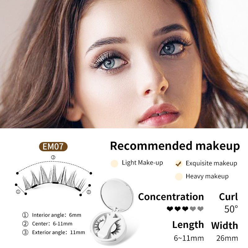 Magnetic False Eyelashes Set with Applicator - Serene