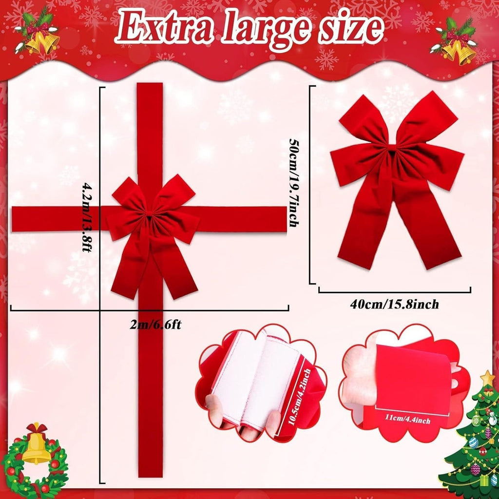 Christmas Door Hanging Bow Ribbon - Serene