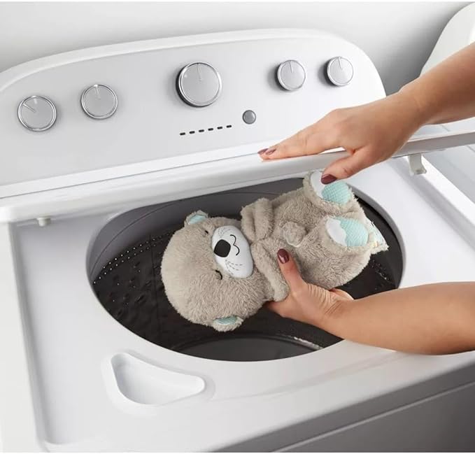 Sound Machine Soothe 'n Snuggle Otter Portable Plush Baby Toy with Sensory Details Music Lights & Rhythmic Breathing Motion - Serene