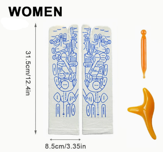 Reflexology Socks with Massage Tool (One Set) - Serene