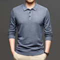 Men's Lapel Knit Pullover Sweater - Serene