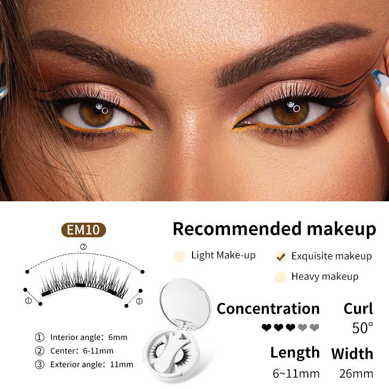 Magnetic False Eyelashes Set with Applicator - Serene