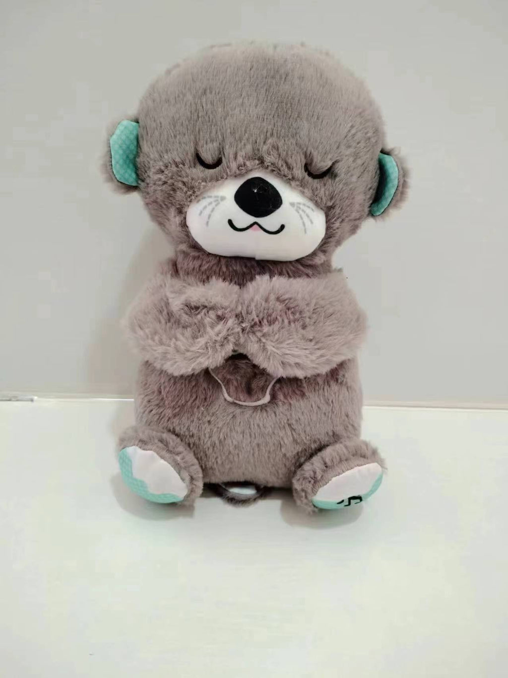Sound Machine Soothe 'n Snuggle Otter Portable Plush Baby Toy with Sensory Details Music Lights & Rhythmic Breathing Motion - Serene