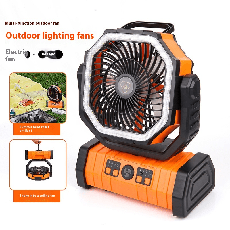 Outdoor Household Power Bank LED Light Camping Fan - Serene