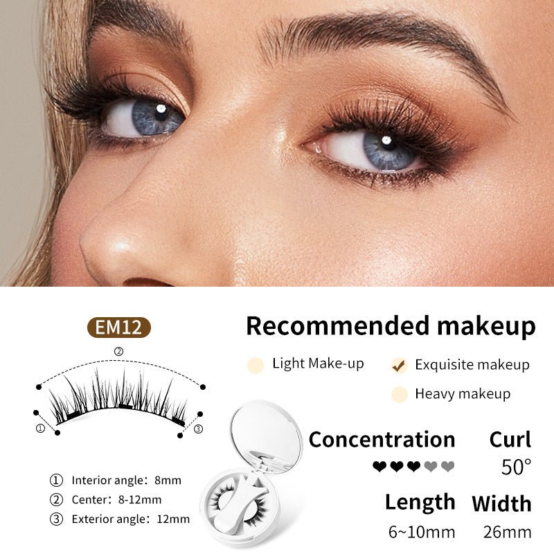 Magnetic False Eyelashes Set with Applicator - Serene