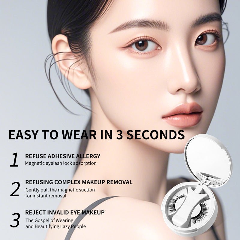 Magnetic False Eyelashes Set with Applicator - Serene