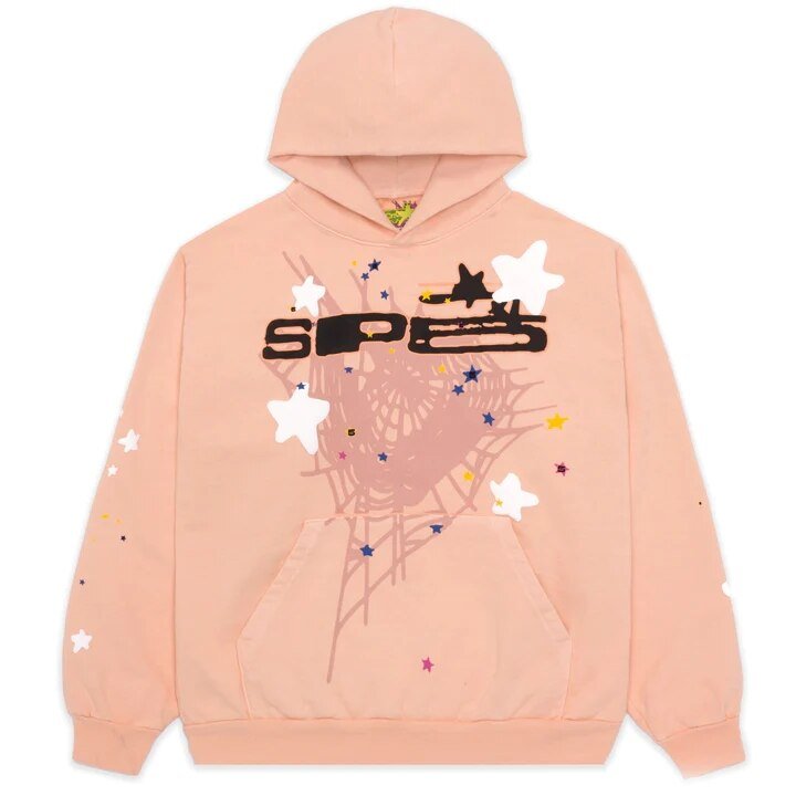 Spider Letter Prints Hoodies - Serene
