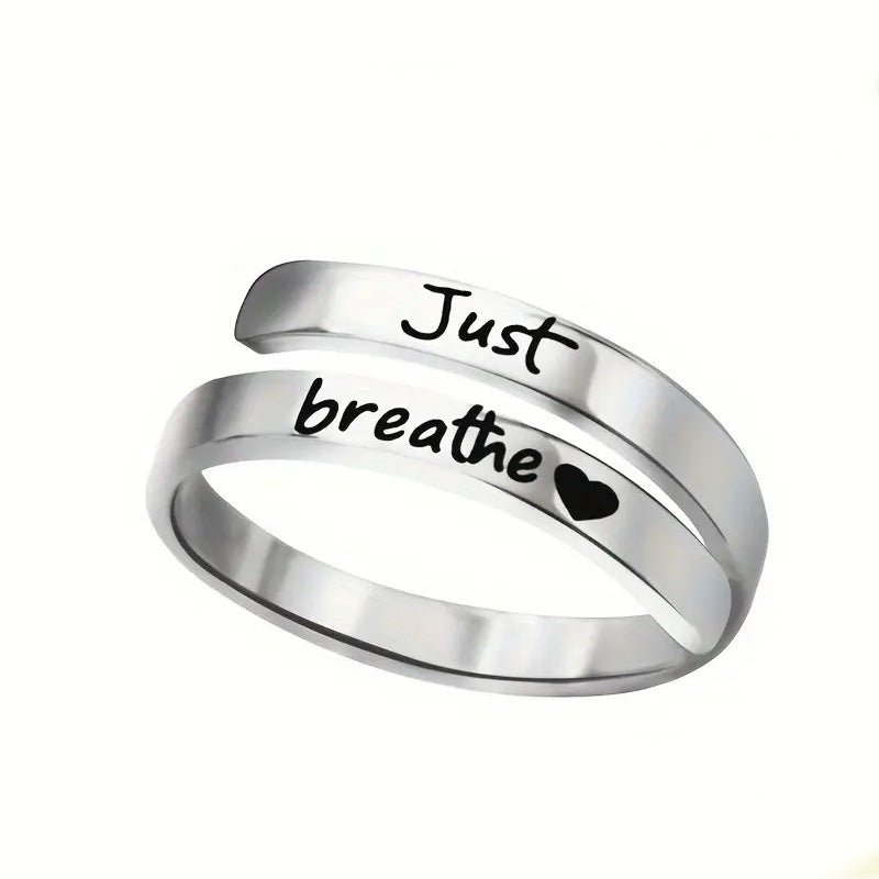 Silver Spiral Heart Ring - Serene