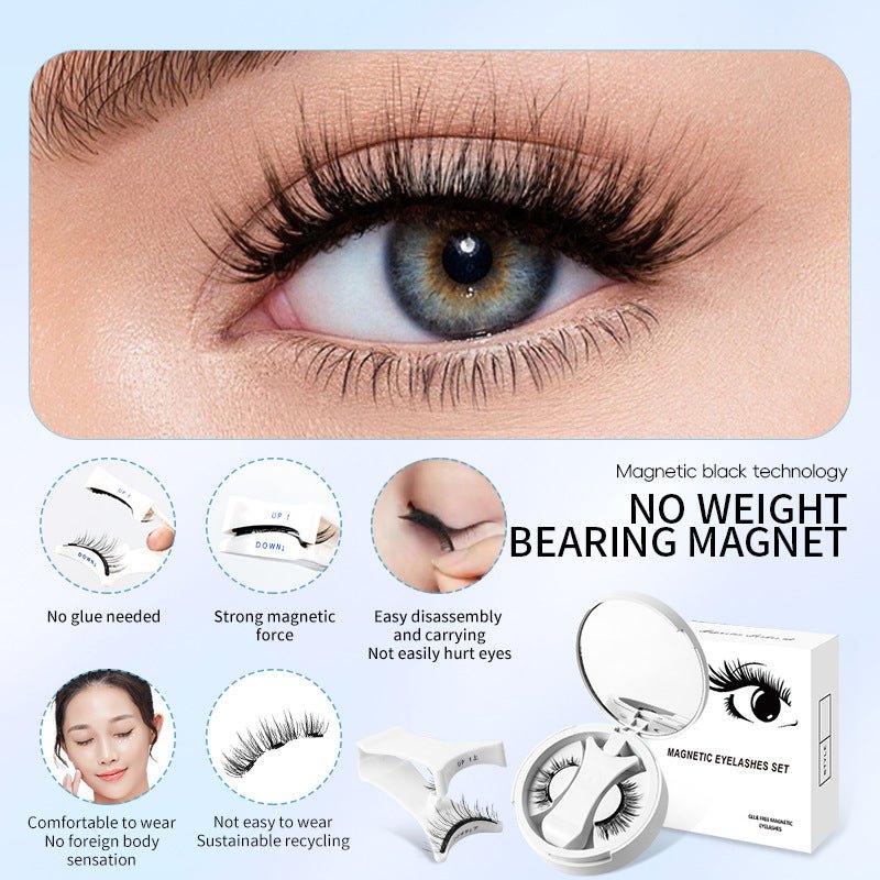 Magnetic False Eyelashes Set with Applicator - Serene