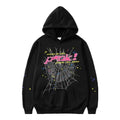 Spider Letter Prints Hoodies - Serene