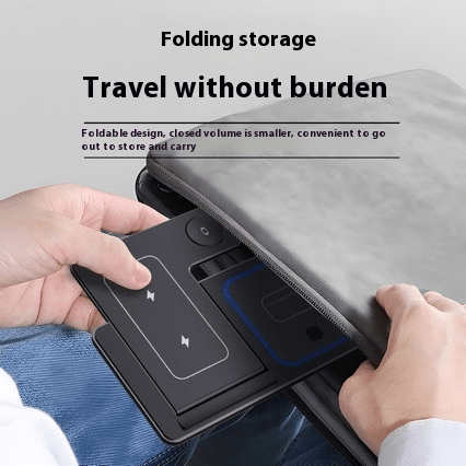 3 In 1 LED Fast Wireless Charger Stand Foldable Charging Station - Serene