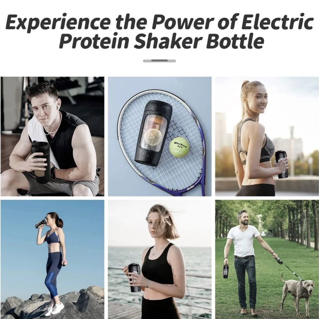Electric Portable Whey Protein Shaker Bottle - Serene