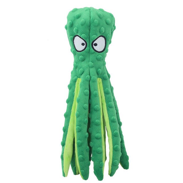 Interactive Bite-resistant Plush Octopus Pet Toy - Serene