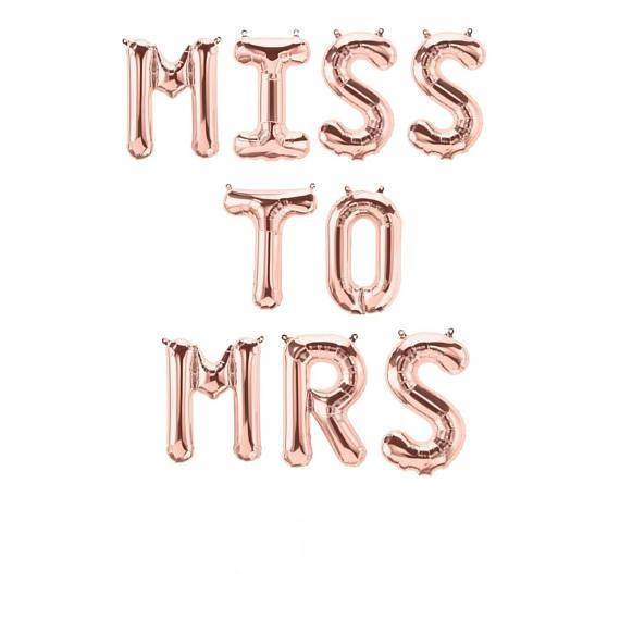 She Said YES Rose Gold 16" Balloon Banner | Multiple phrases! - Serene