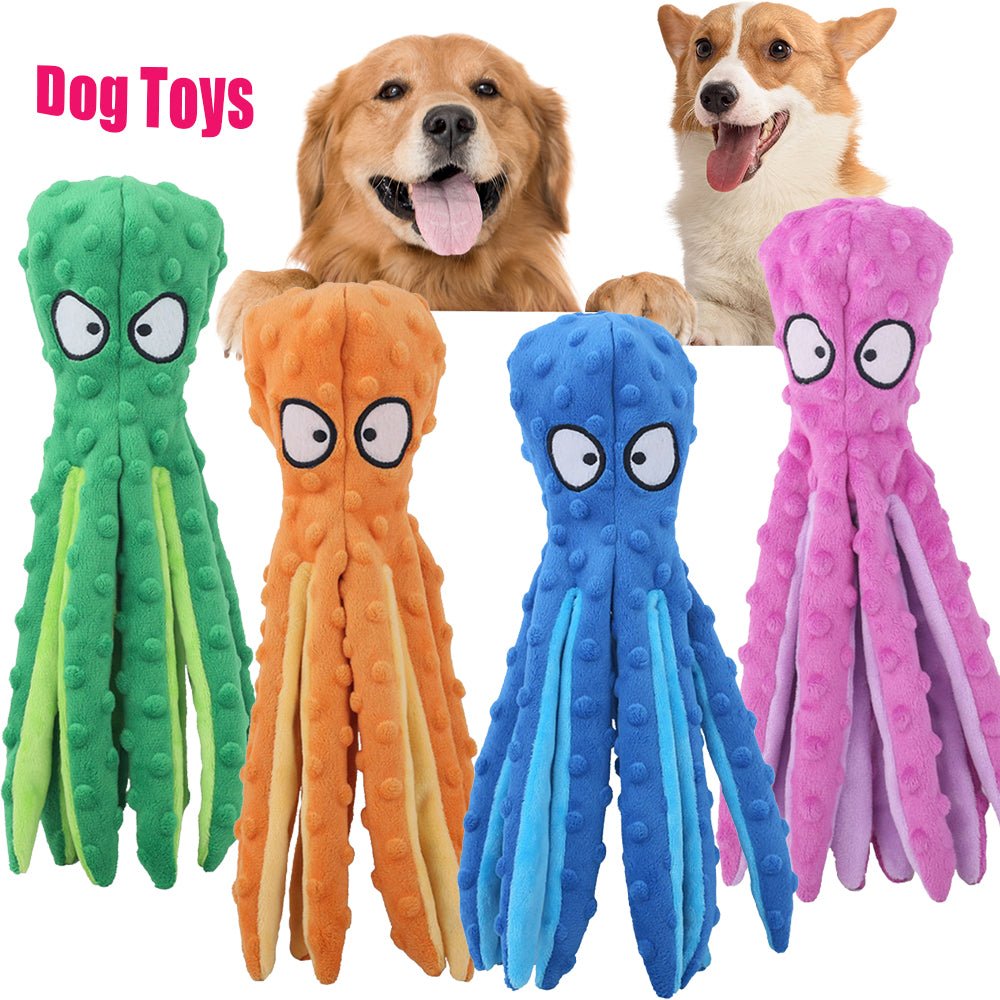 Interactive Bite-resistant Plush Octopus Pet Toy - Serene