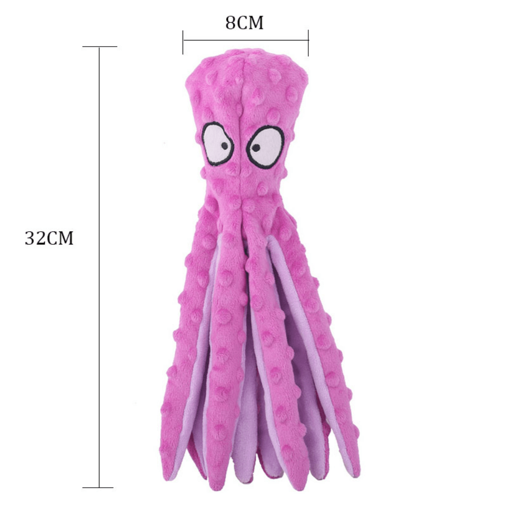 Interactive Bite-resistant Plush Octopus Pet Toy - Serene