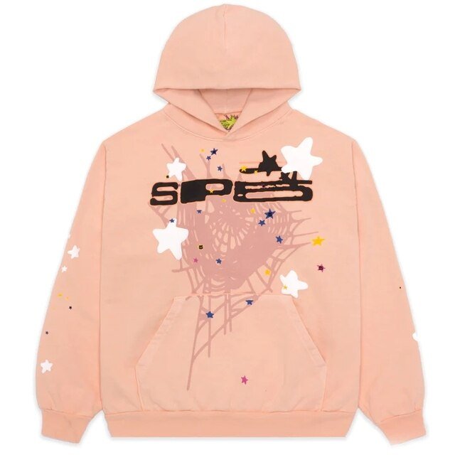 Spider Letter Prints Hoodies - Serene