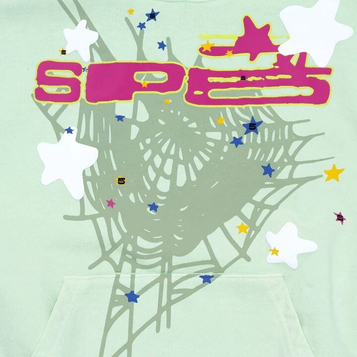 Spider Letter Prints Hoodies - Serene