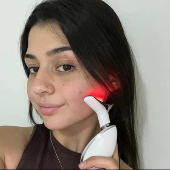 Beauty Facial Massager, 7 Color Wavy Acne Beauty Microcurrent Facial Device Skin Firming for Face Neck Beauty Device, - Serene