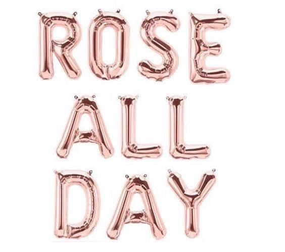 She Said YES Rose Gold 16" Balloon Banner | Multiple phrases! - Serene