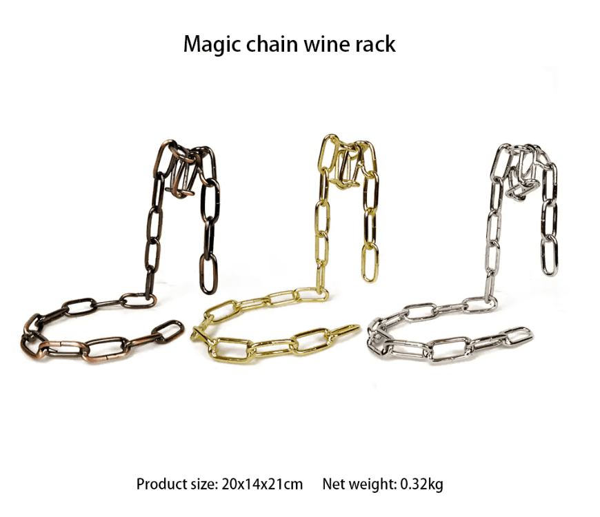 Magic Iron Chain Wine Bottle Holder - Serene