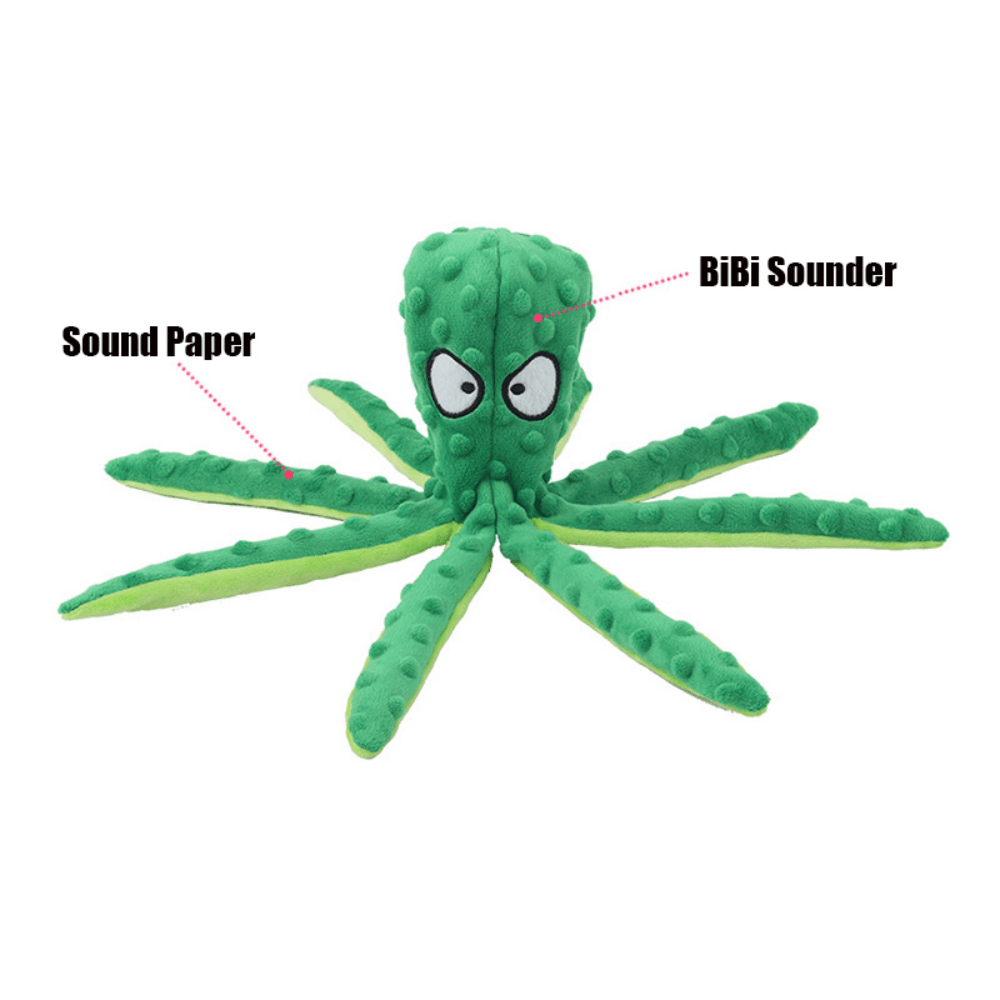 Interactive Bite-resistant Plush Octopus Pet Toy - Serene