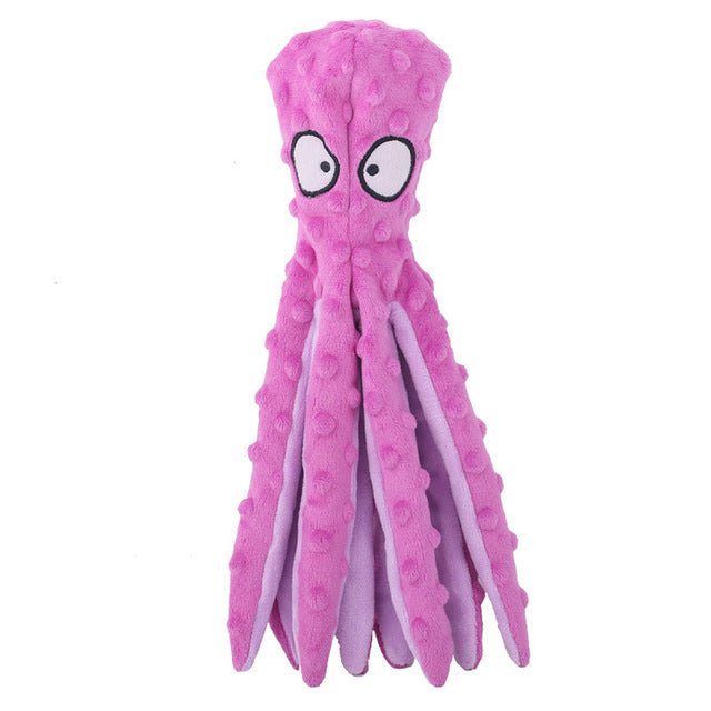 Interactive Bite-resistant Plush Octopus Pet Toy - Serene