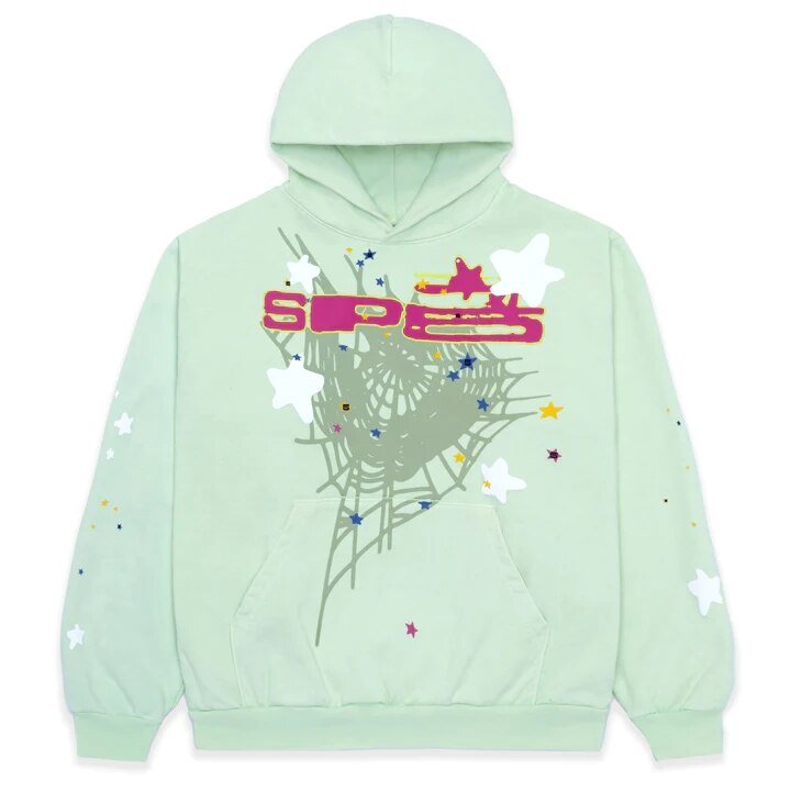 Spider Letter Prints Hoodies - Serene