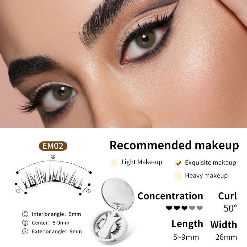 Magnetic False Eyelashes Set with Applicator - Serene