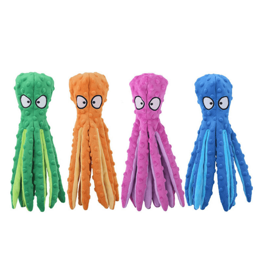 Interactive Bite-resistant Plush Octopus Pet Toy - Serene