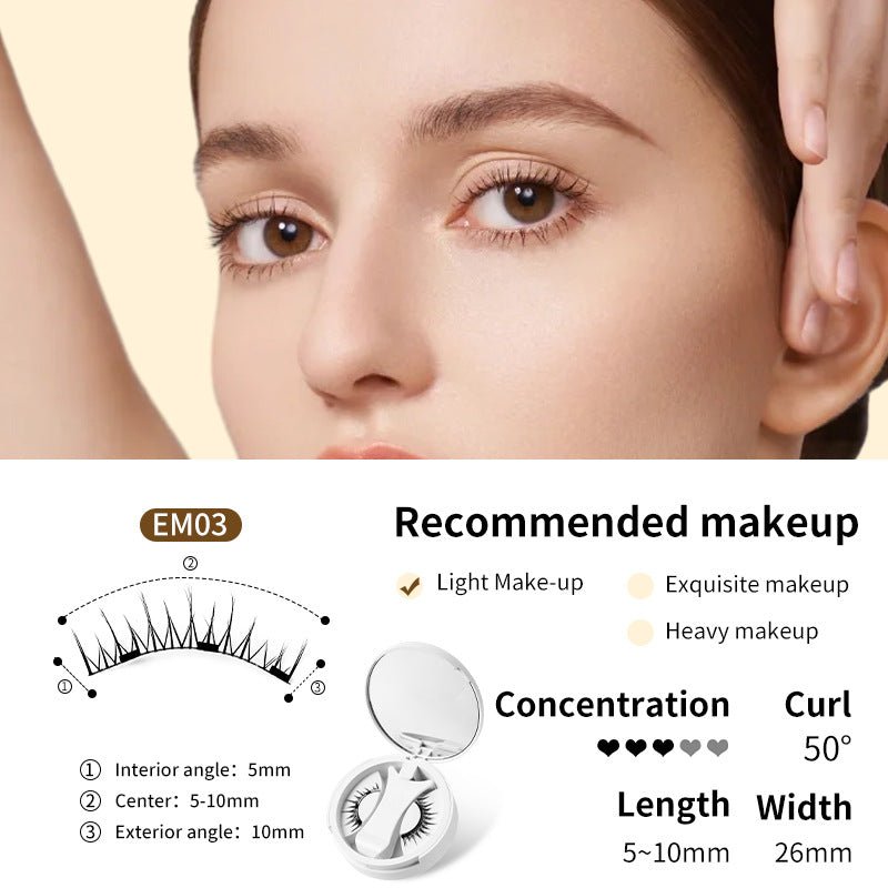 Magnetic False Eyelashes Set with Applicator - Serene