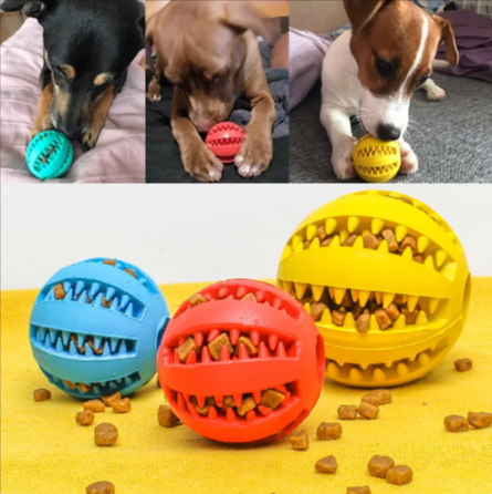 Interactive Rubber Slow Feeder Dog Ball - Serene