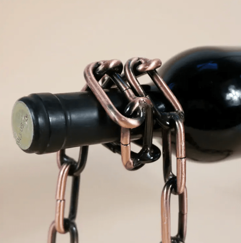 Magic Iron Chain Wine Bottle Holder - Serene