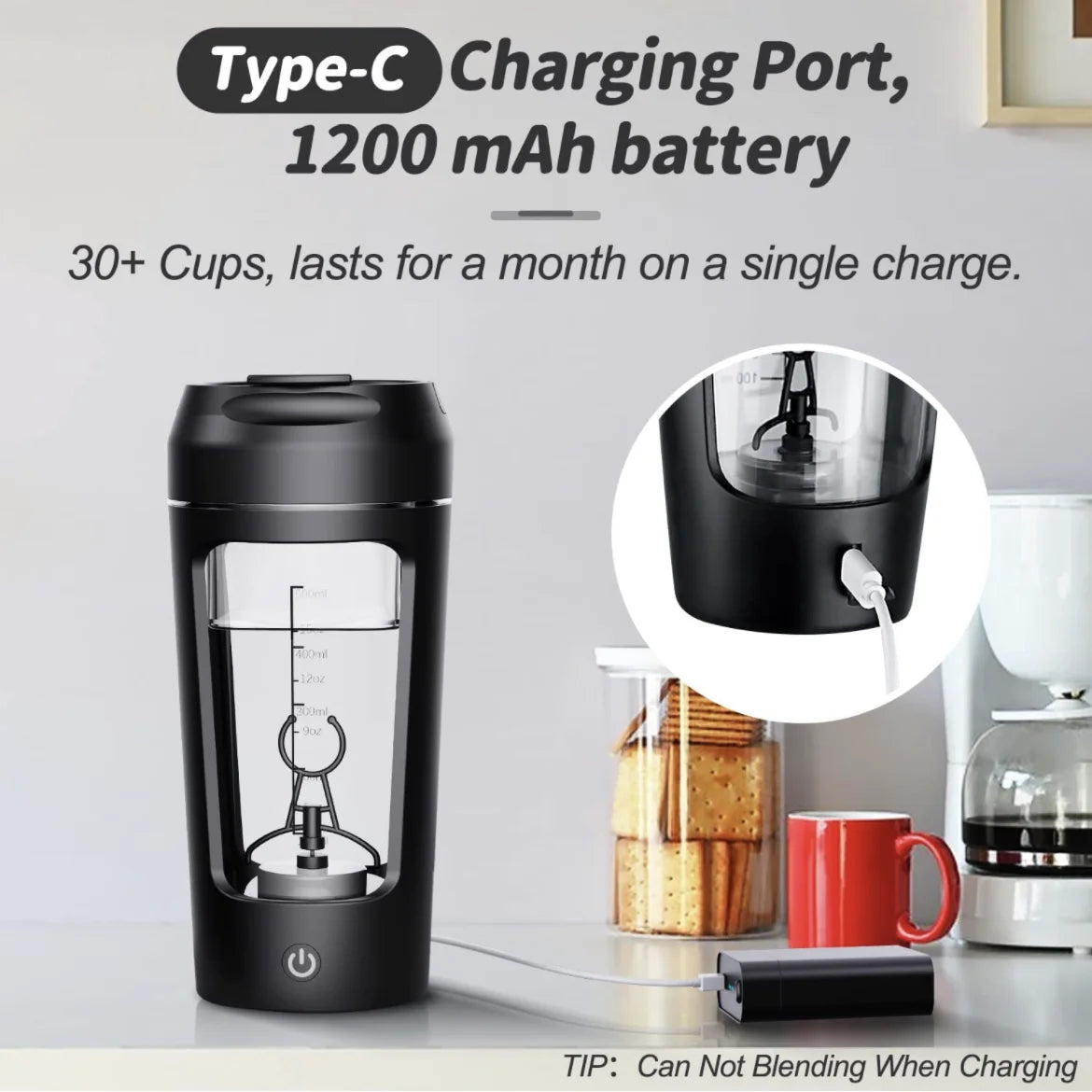 Electric Portable Whey Protein Shaker Bottle - Serene
