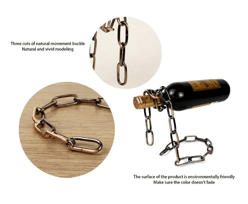 Magic Iron Chain Wine Bottle Holder - Serene