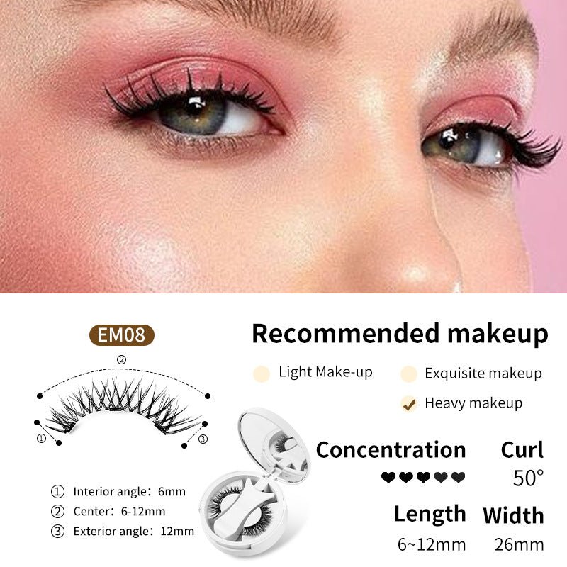 Magnetic False Eyelashes Set with Applicator - Serene