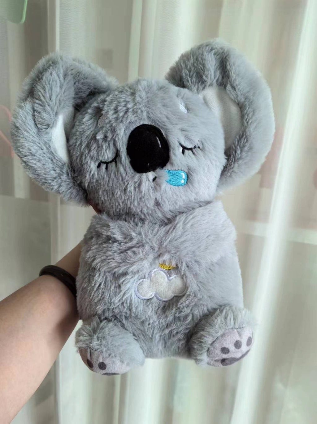 Sound Machine Soothe 'n Snuggle Otter Portable Plush Baby Toy with Sensory Details Music Lights & Rhythmic Breathing Motion - Serene