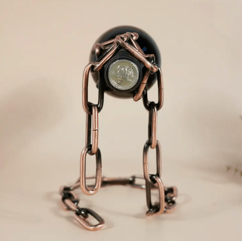 Magic Iron Chain Wine Bottle Holder - Serene